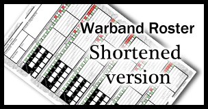 Warband Roster sheet - a4, shortened to get more characters per sheet